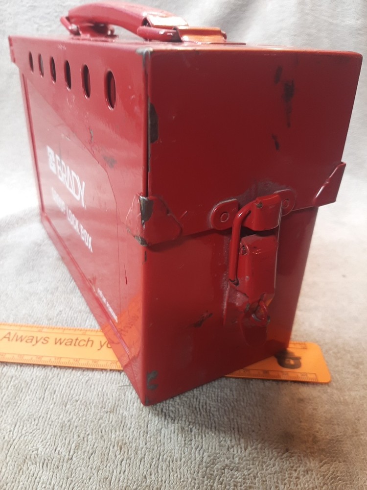 Brady Lock Group Lock Box Red