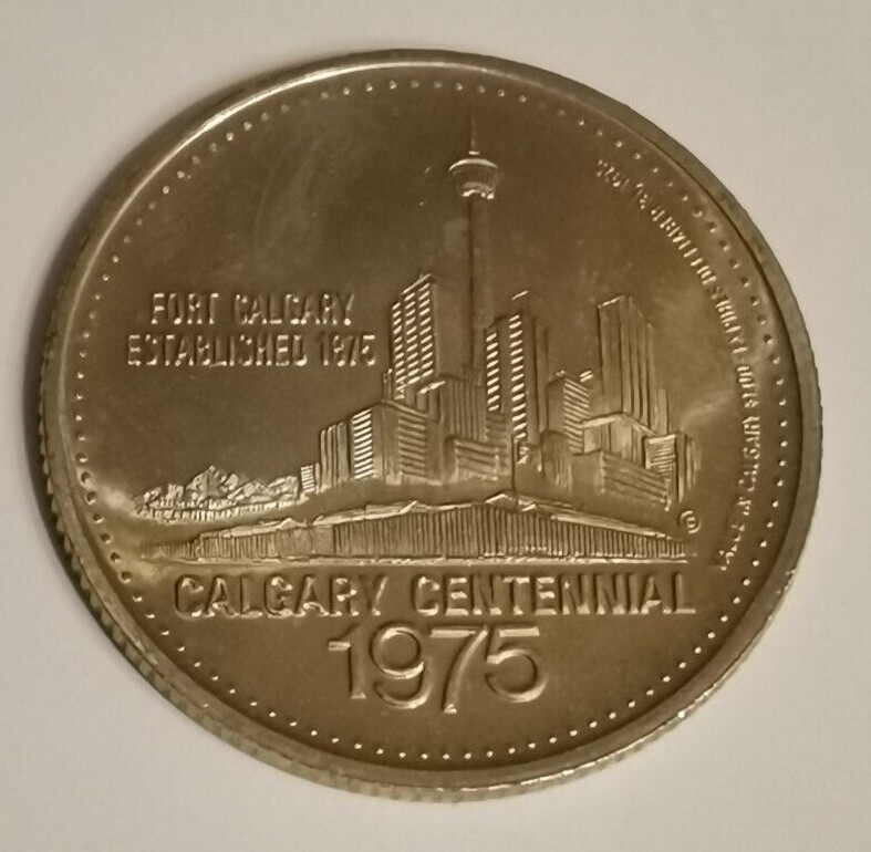 1975 Calgary Alberta Dollar $1 Trade Token Calgary Grey Cup Game Alberta Canada