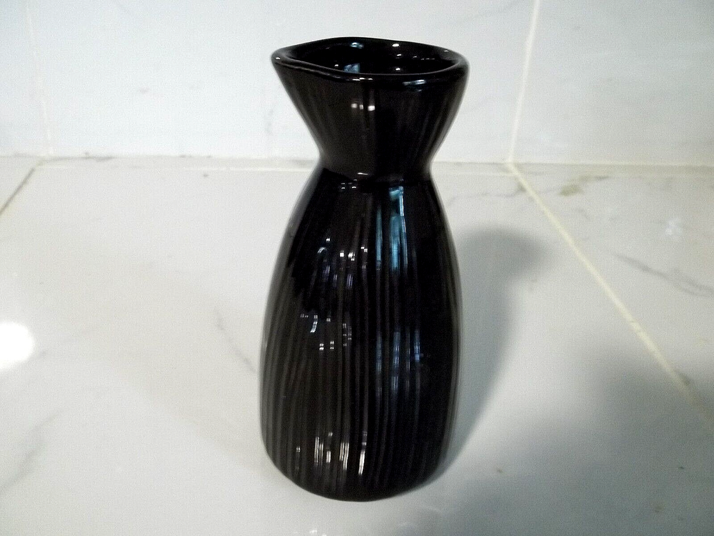 PACIFIC ISLAND CREATIONS CO. Saki Pitcher, Black Ceramic