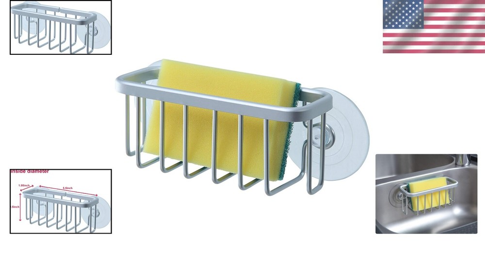 Versatile Suction Holder for Kitchen and Bathroom - Rust-Resistant 6" Design