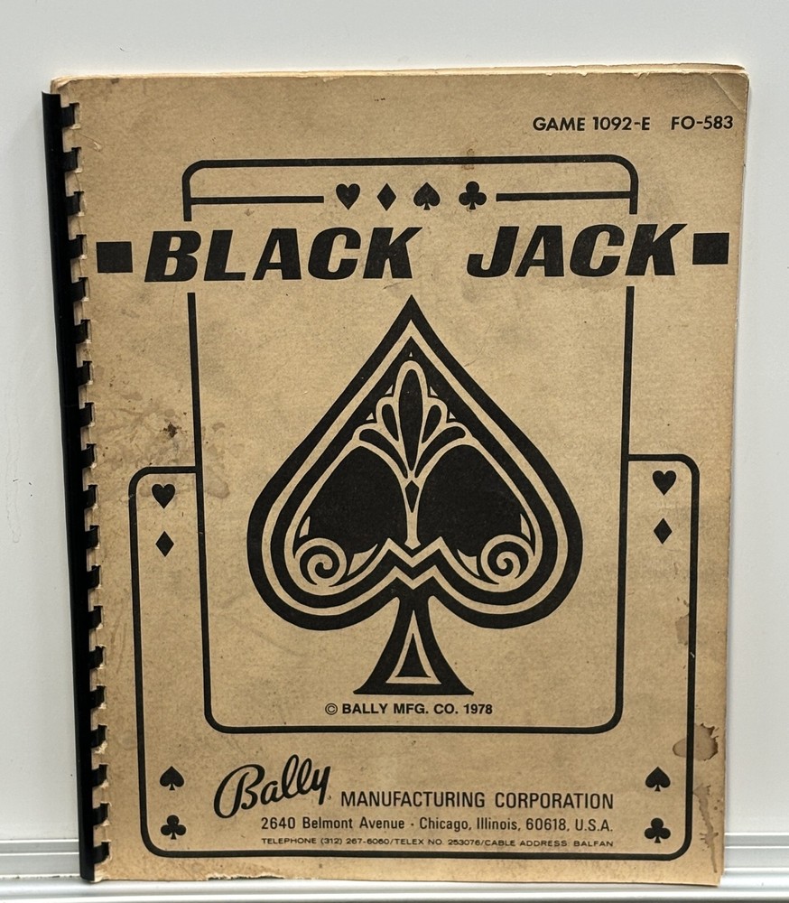 ORIGINAL-BALLY-BLACK JACK-INSTALLATION & OPERATIONS-SCHEMATICS (8 PAGES)