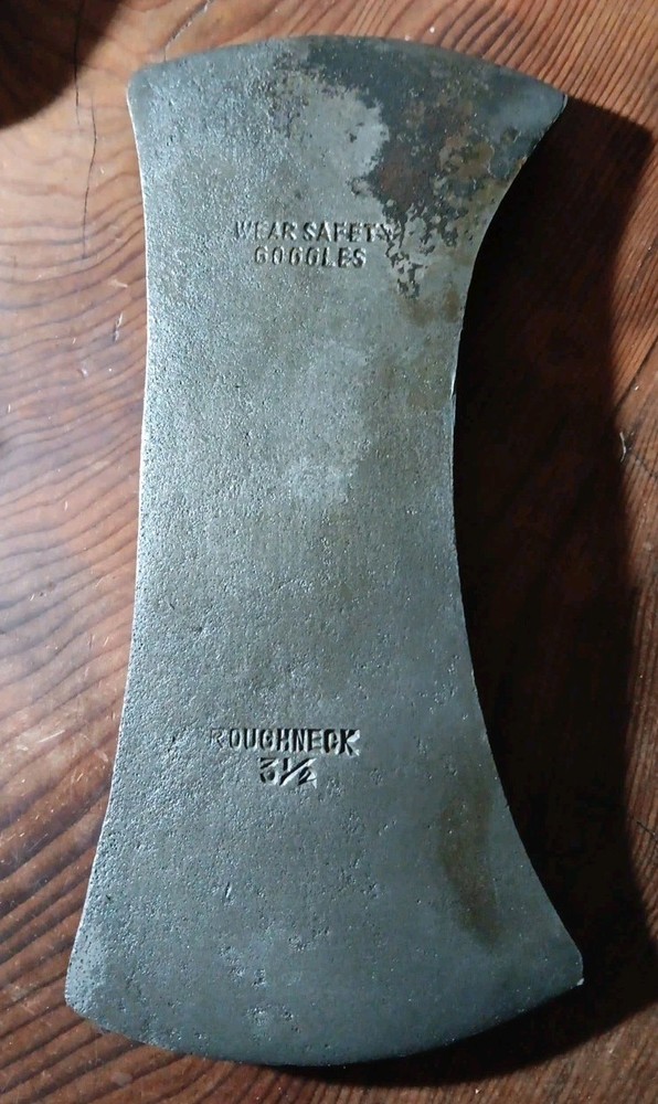 ROUGHNECK 3 1/2 DOUBLE BIT AXE HEAD.
