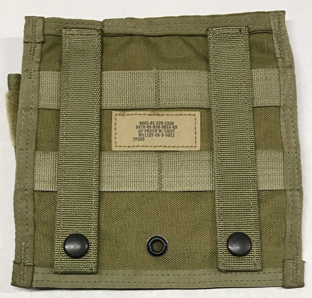 Admin Pouch w/ Light Holder Khaki USMC Resource Center