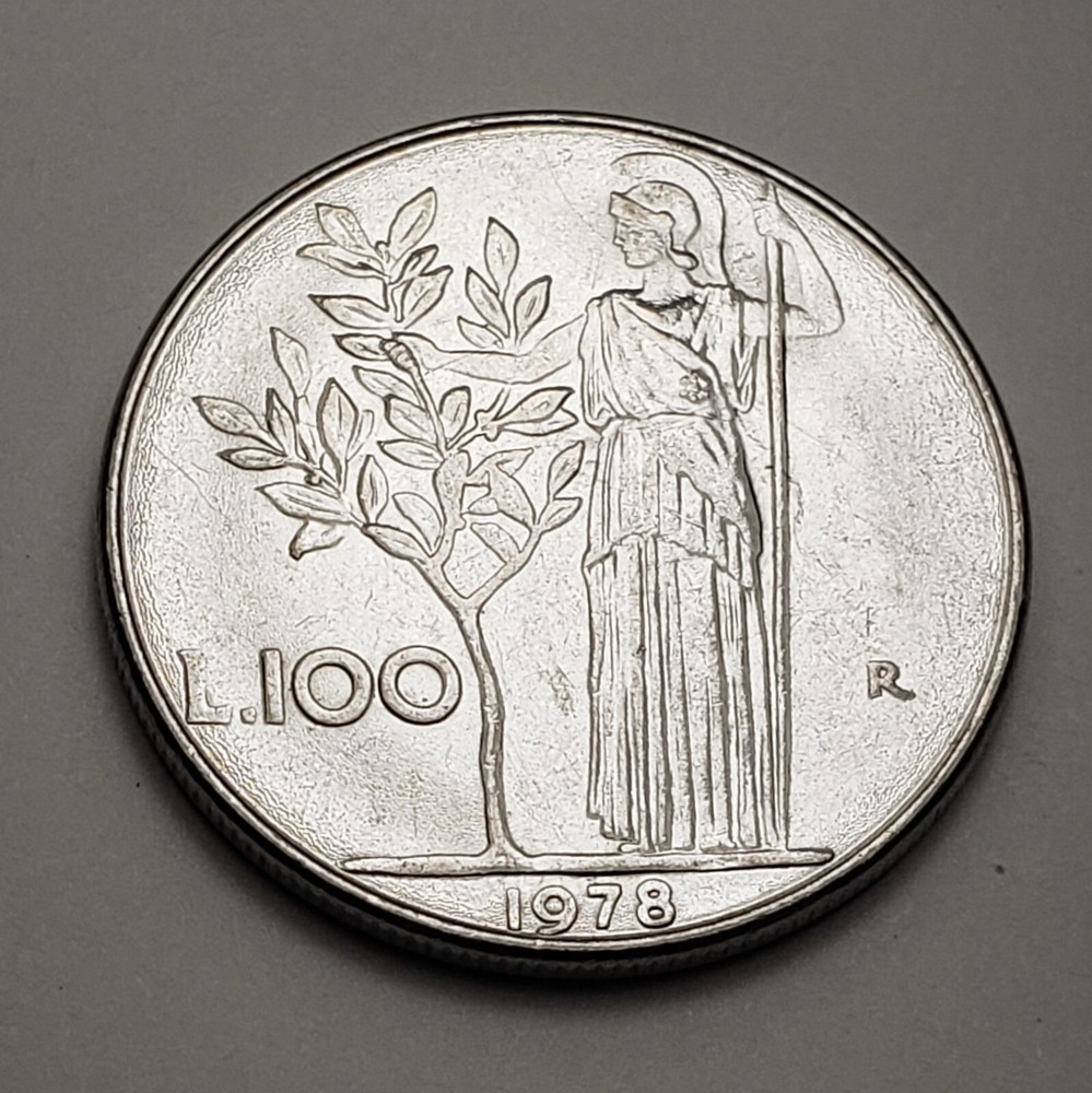 1978 Italy 100 Lire, KM# 96.1