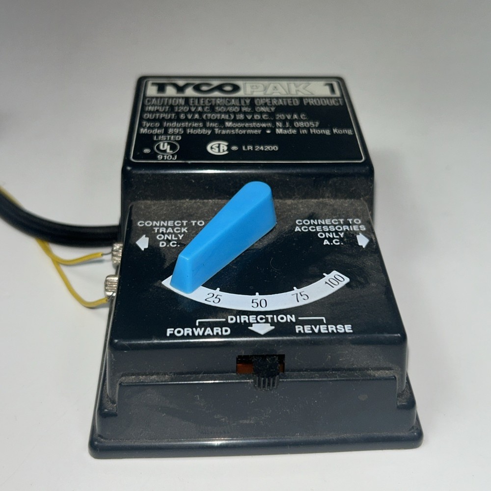 TYCO PAK 1 Model 895 Hobby Transformer Power Pack Train Controller