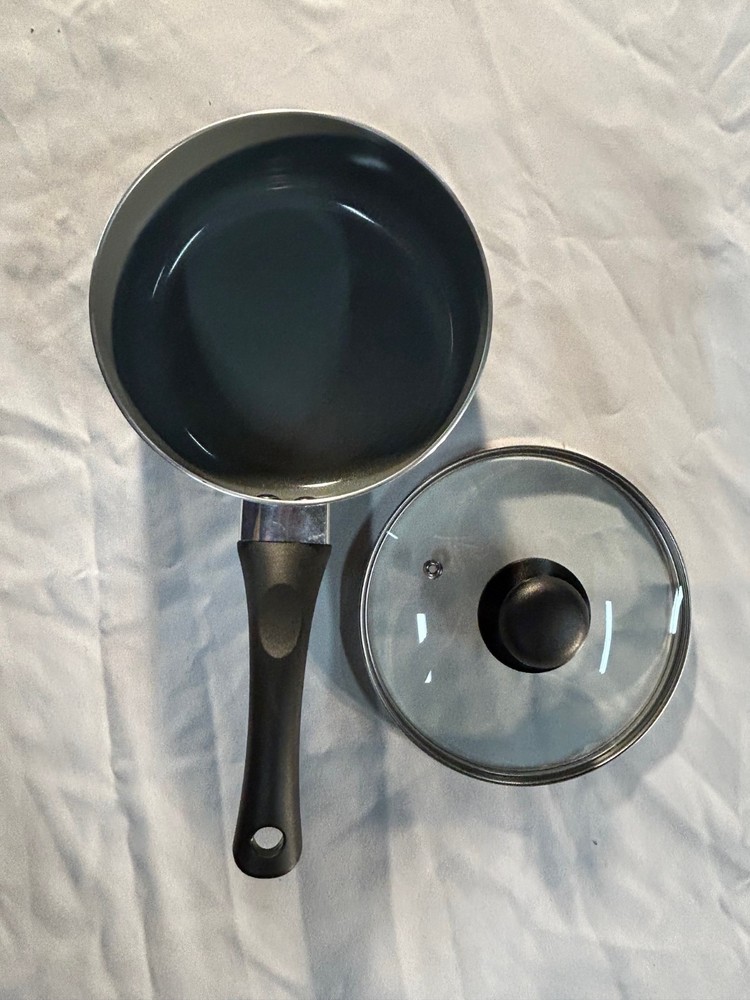 20‑Piece Ceramic Metallic Cookware Set – Platinum Silver | Nonstick Pots & Pans