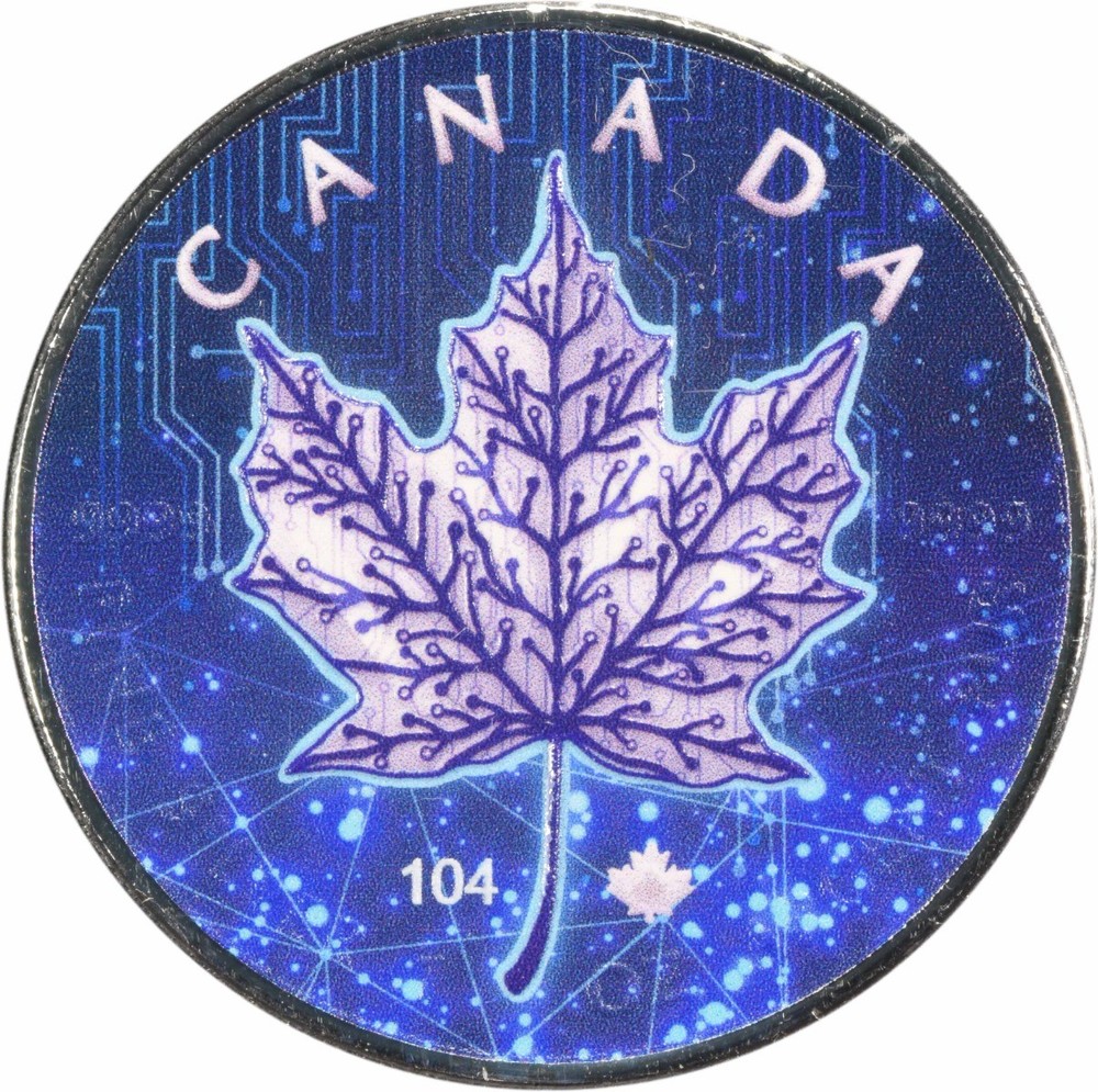 2022 Canada $5 Maple Leaf Artificial Intelligence .999 Silver BU OGP #906