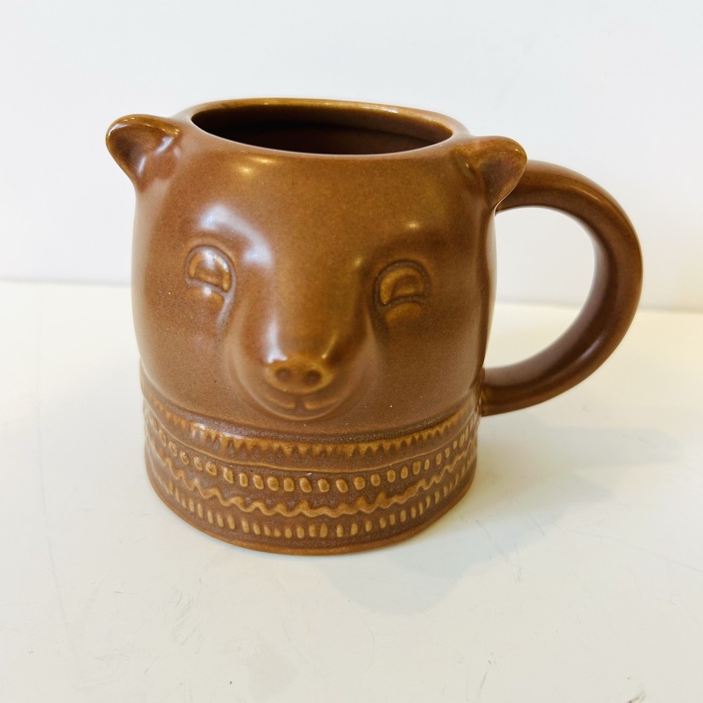 THRESHOLD BROWN BEAR SHAPED STONEWARE Coffee Cup / Mug