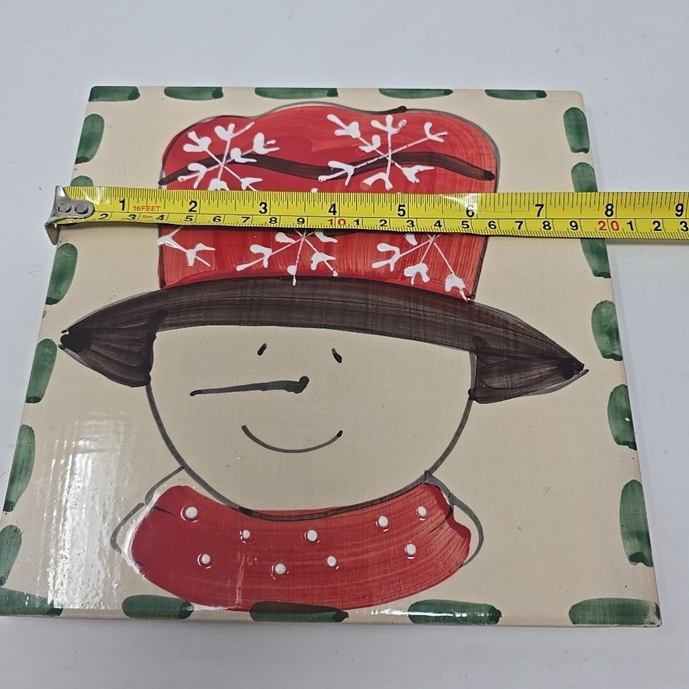 Marco e Cristina Hand Painted Snowman Trivet