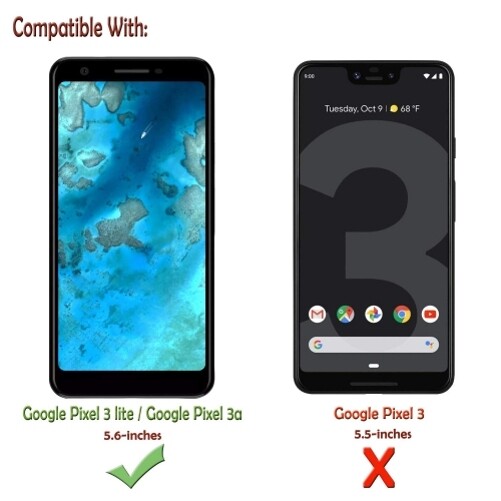 For Google Pixel 3a - Screen Protector Tempered Glass 3D Curved Edge Full Cover