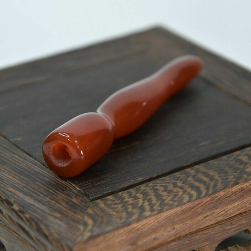 Exquisite Chinese Natural Agate Handmade Cigarette Holder Smoking Tools