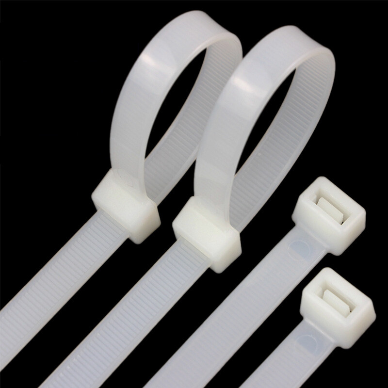 8.8mm Width Nylon Plastic Cable Ties Zip Tie Wraps Strong All Sizes White/Black