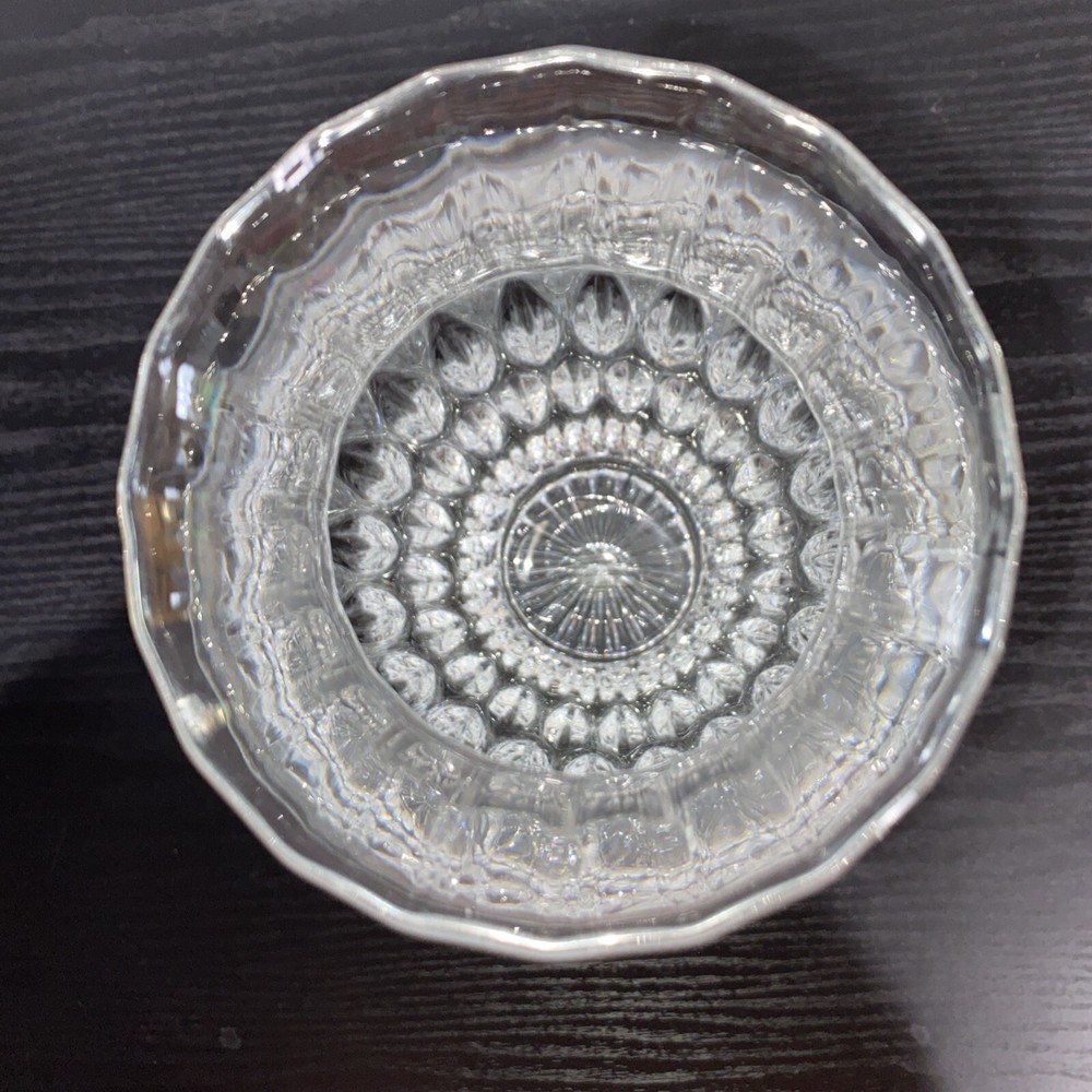 Bretagne 9.5" Heavy Crystal Vase Feather Point Pattern