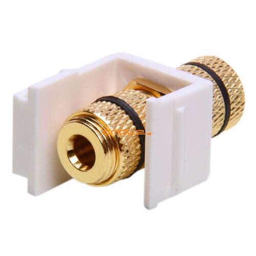 Banana Keystone Jack w/ Black Ring for Wall Plate Patch Panel Speaker Cable Jack