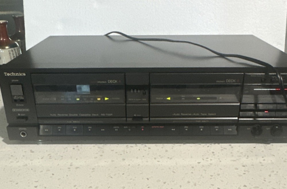 Technics RS-T55R Auto Reverse Double Cassette Deck Dolby Noise Reduction Black