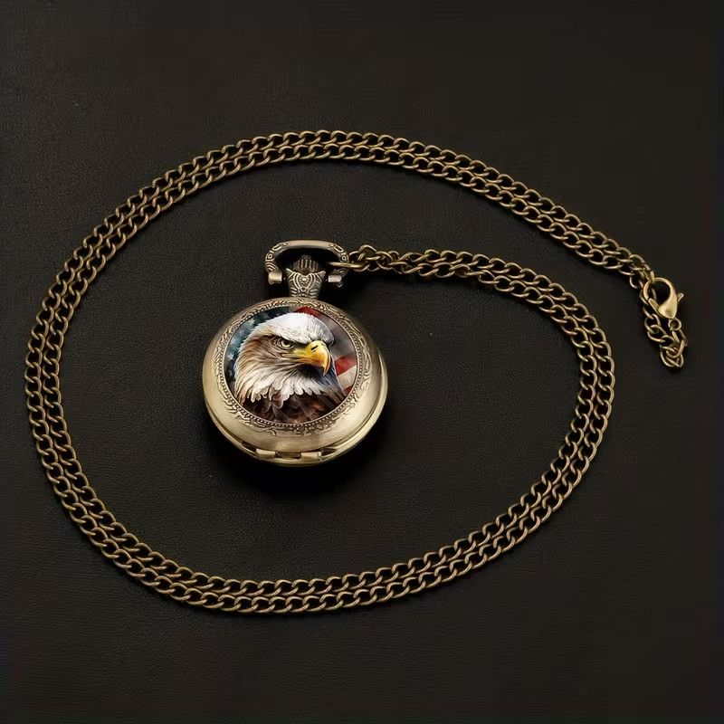 Vintage Eagle Animal Different Style Pattern Pocket Watches, Exquisite Quality