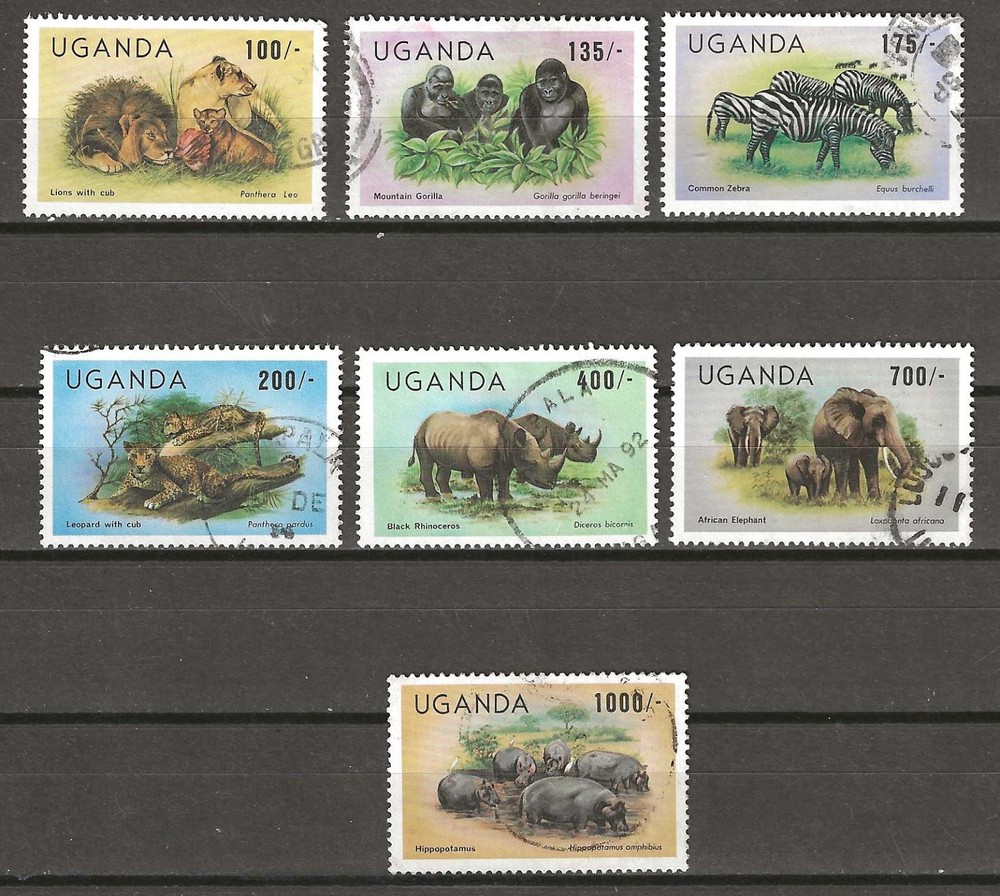UGANDA 1983 SG 433/439 USED