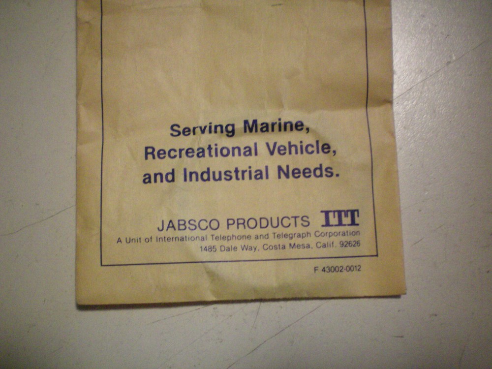 JABSCO #92000-0750 O RING, FREE FREIGHT