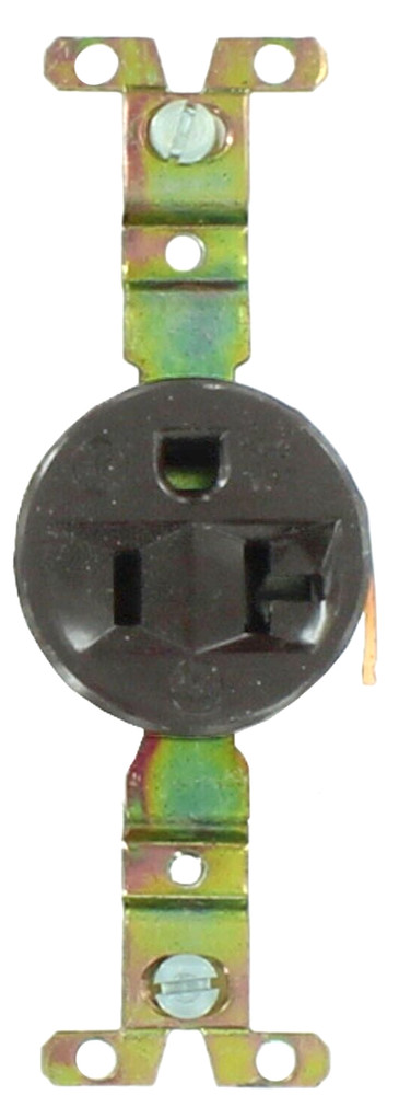GE 4147-1 20A Single Receptacle - Brown