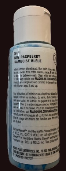 Martha Stewart Crafts Multi Surface Leaf Glitter Acrylic Paint Blue Raspberry