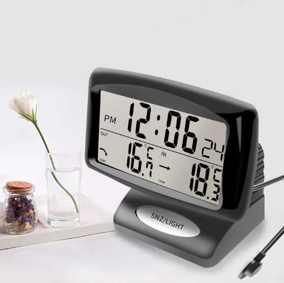 Car Electronics Internal and External Temperature Electronic Clock Thermometer