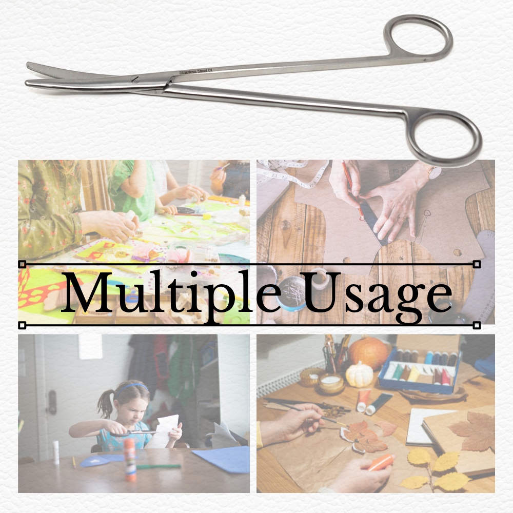 Multipurpose Craft Scissors DIY Projects Sewing Scrapbooking - 7" Curverd Tips