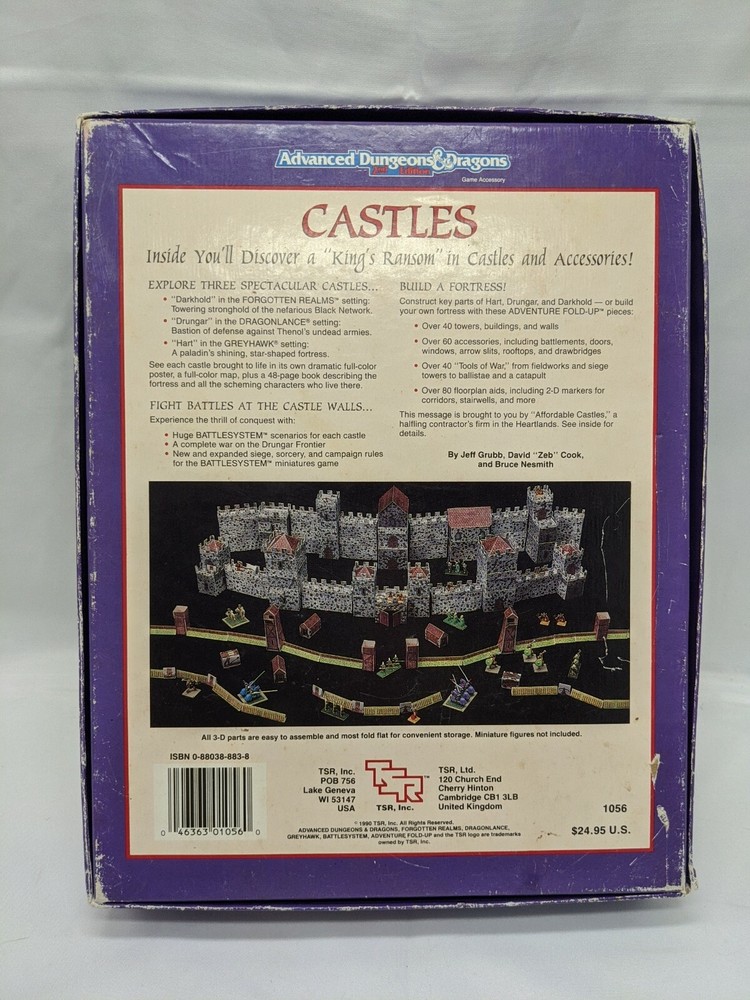 **INCOMPLETE** Advanced Dungeon And Dragons Castles 2nd Edition TSR 1990
