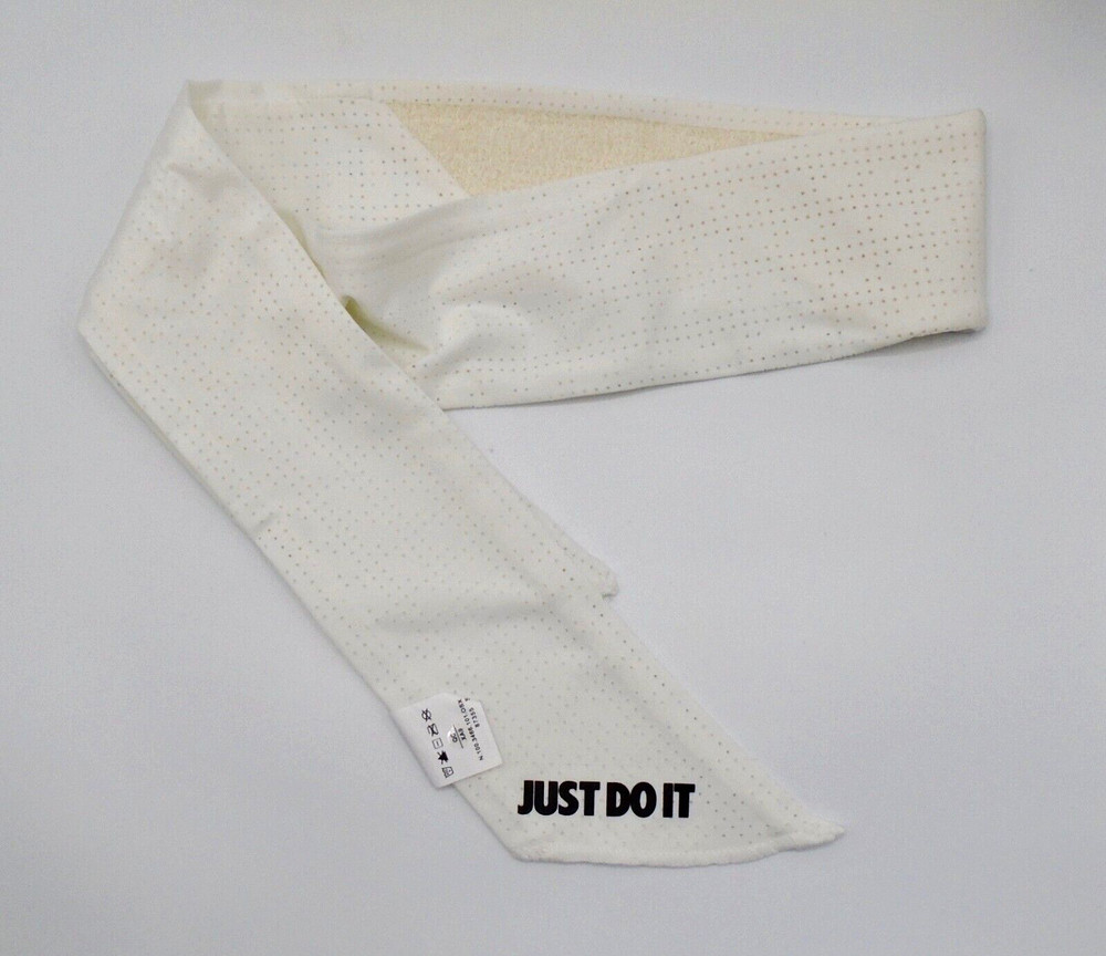 Nike Dri-Fit Head Tie Terry Mens White/Black