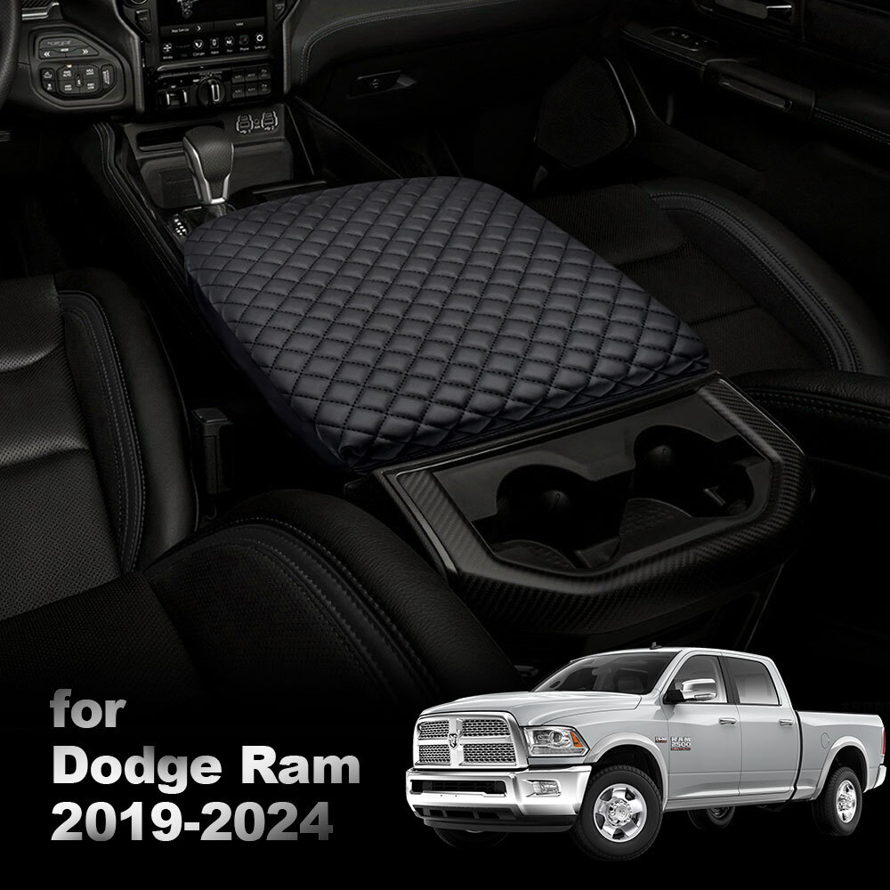 For 2019-2024 RAM 1500 Console Armrest Leather Cover Cushion Pad Protector