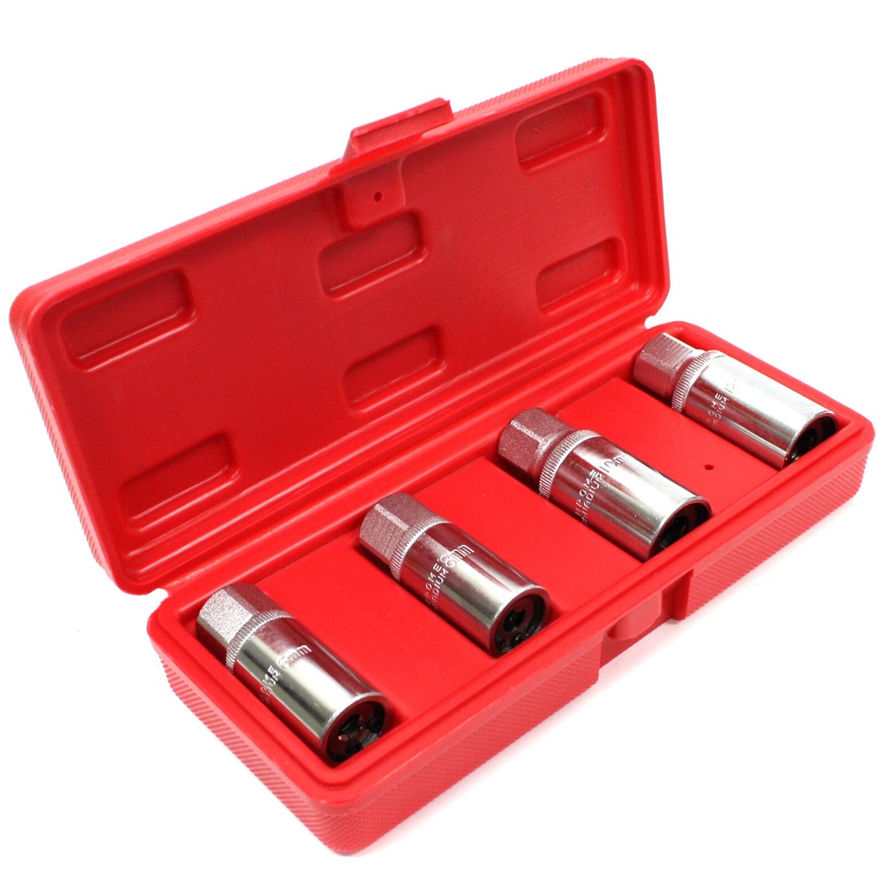 4 pc Socket Stud Screw Remover Extractor Installer Roller Bearing 6, 8, 10, 12mm