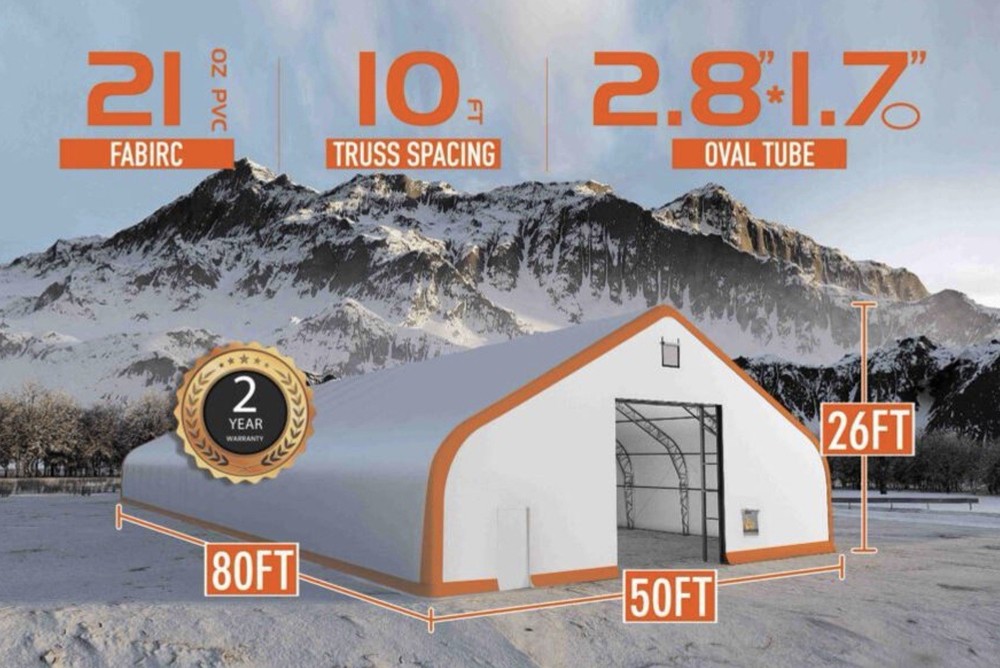 80’x50′ Hills Industrial Drive Through – Double Truss