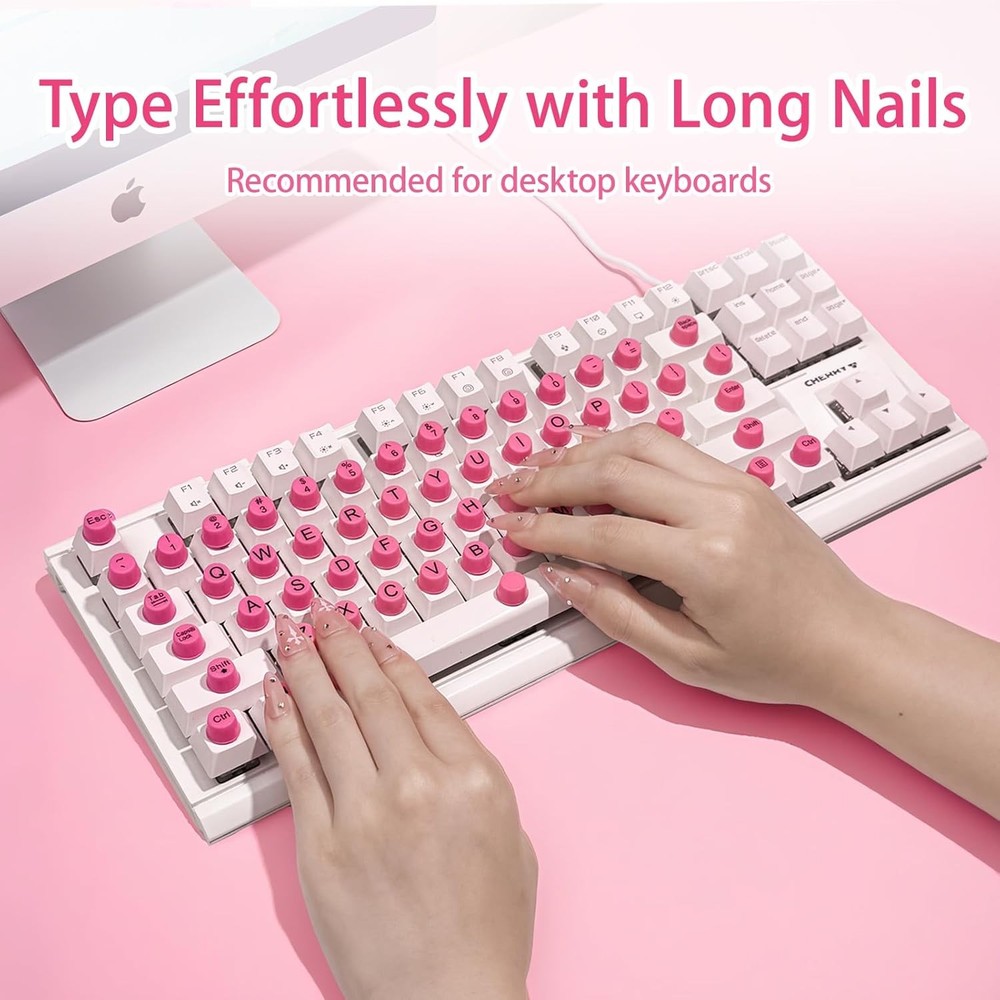 Keyboard Sticker for Long Nails with Letters: Keyboard Bubbles for Long Nails -