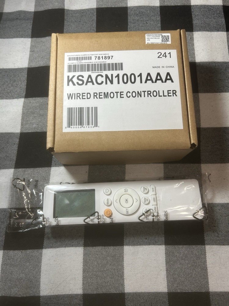 Carrier KSACN1001AAA Wired Remote Controller for Ductless Systems New