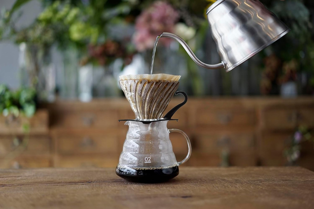 V60 Glass Coffee Dripper, Size 02, Black
