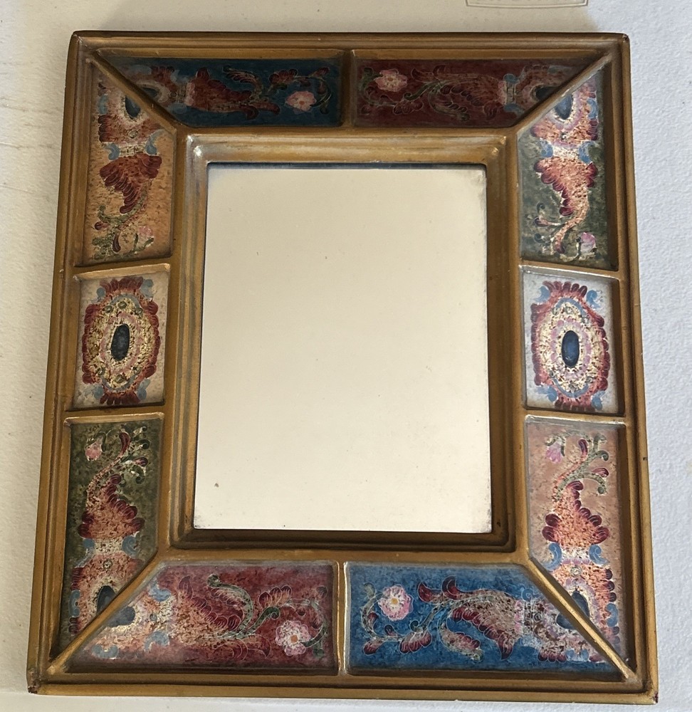 Peruvian hand painted mirror frame(R)
