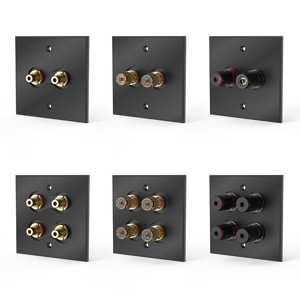Speaker Binding Post Faceplate Audio Terminal Panel 5.1 System 86 Type Banana