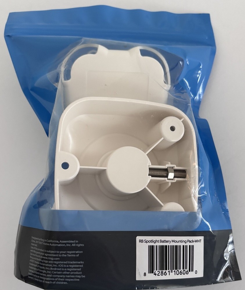 Ring RB Spotlight Battery Mounting Pack WHITE New in Package
