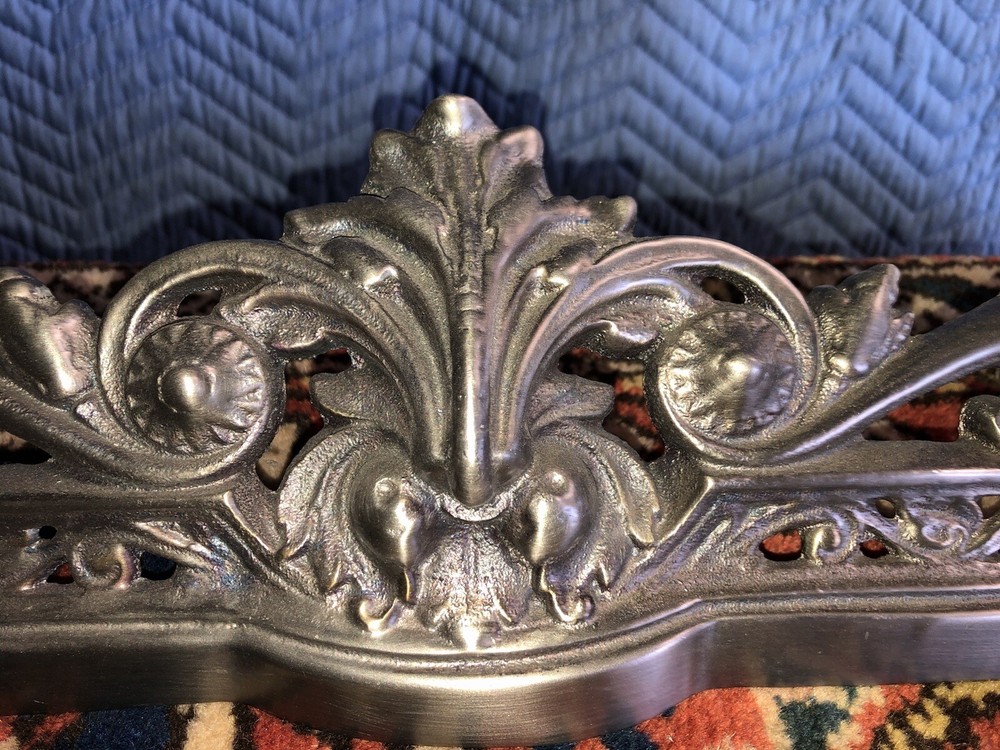 Antique Silver Finish French Chenets