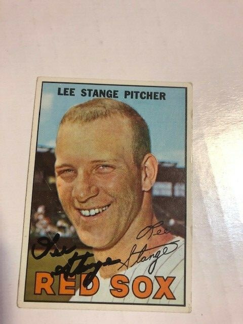 Boston Red Sox LEE STANGE Signed Card