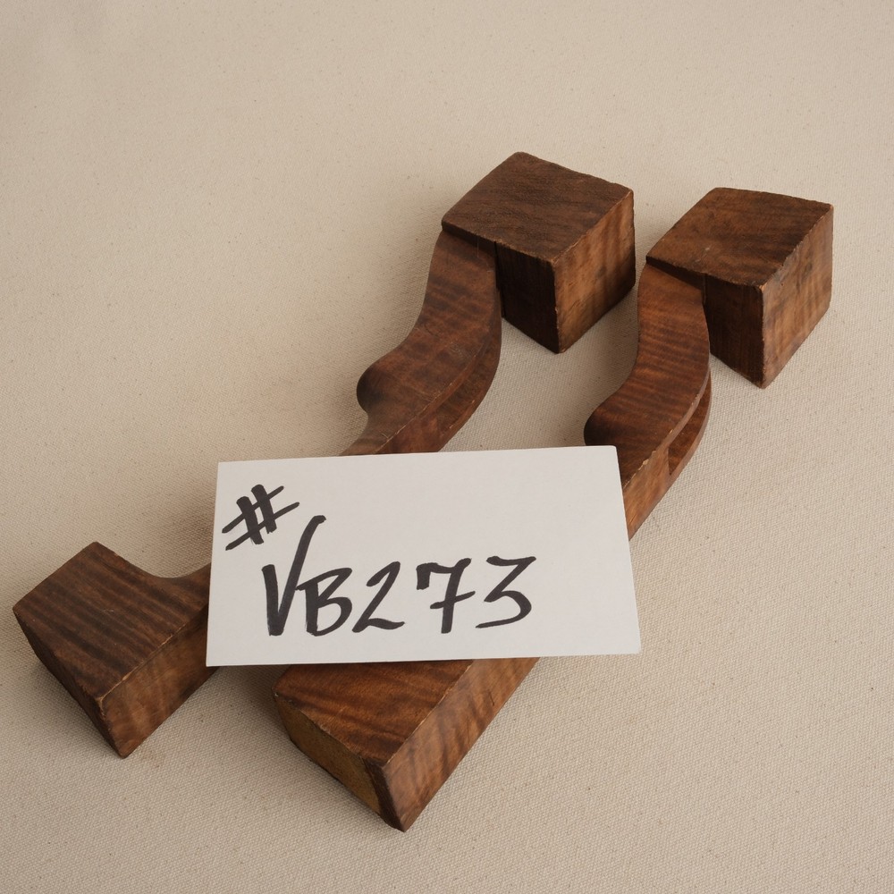 2 Old 4/4 Violin Scrolls Necks #VB273