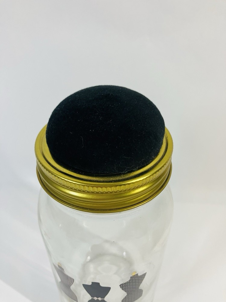 Mason Jar Pin Cushion Sewing Storage 8”