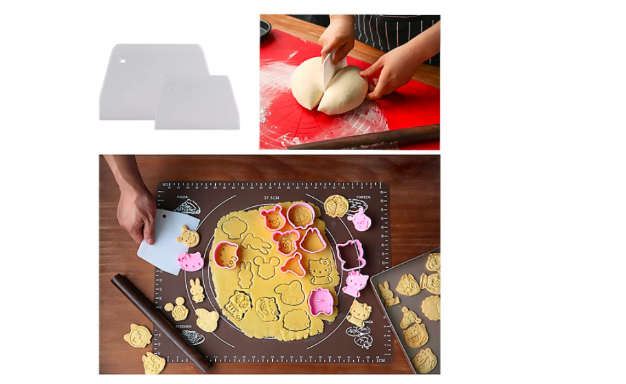 Bowl Scraper Dough Cutter Cake Kitchen Cooking Shape Fondant Maker Bread 7 Pack