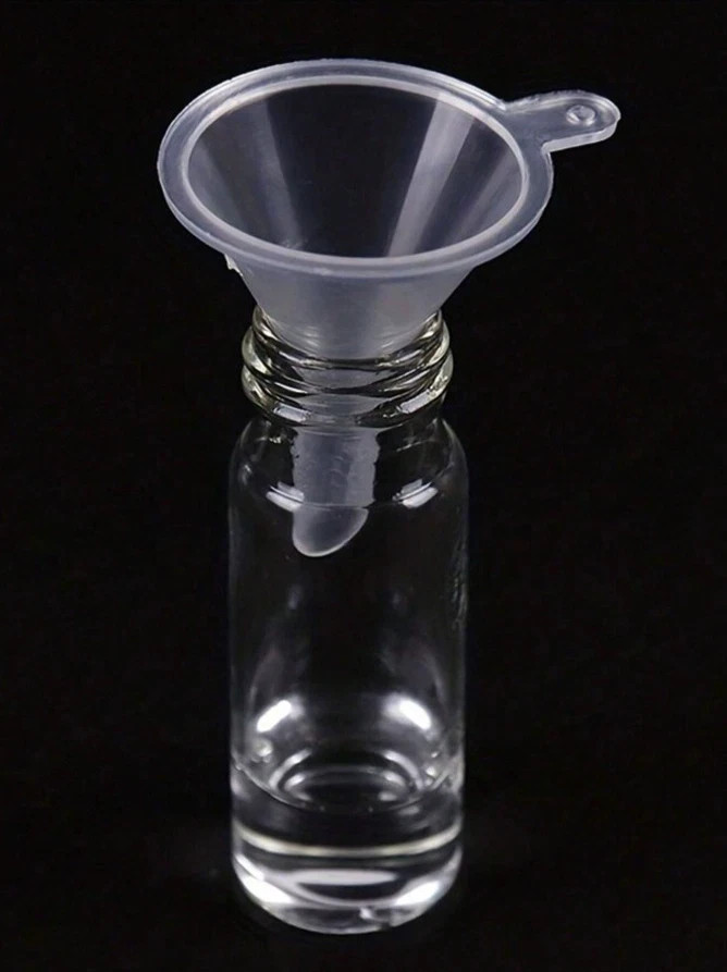 5pcs Mini Plastic Funnels - Small Transparent Funnels for Essential Oils & Spice
