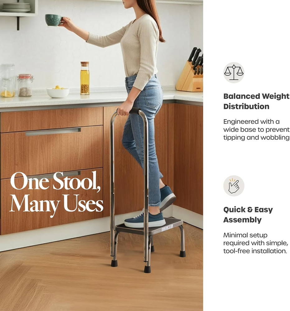 Step Stool with Handle for Adults Step stools with Handle for Elderly for Bed Ch