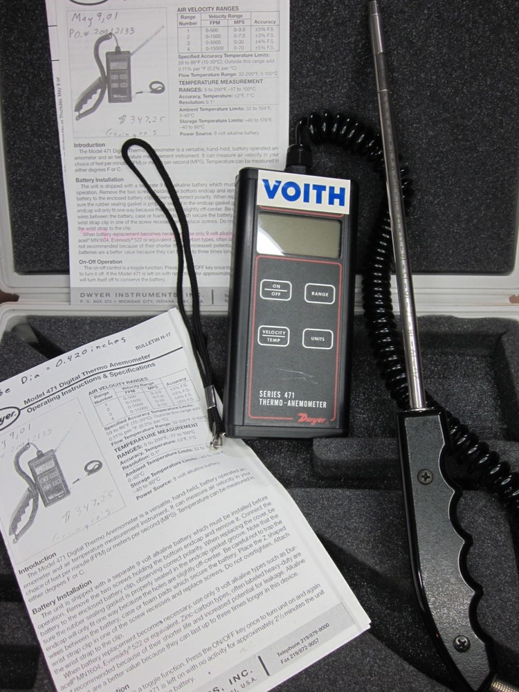 Dwyer Thermo Anemometer 471 w/case