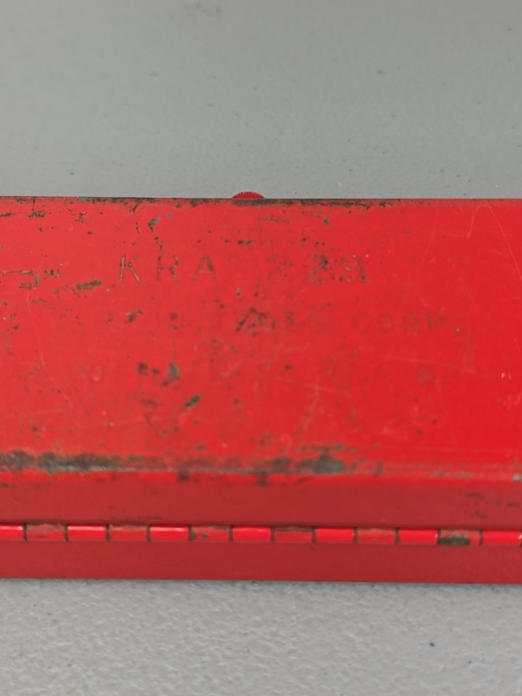 Vintage SNAP-ON KRA-229 1/4" Socket Tool Metal Box Empty No Tools