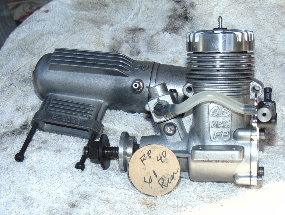 OS FP 40 RC Model Airplane Engine, cleaned