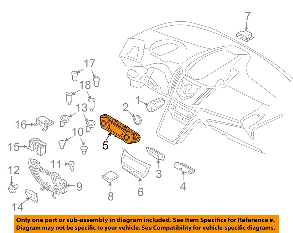 Used A/C Selector Switch fits: 2018 Ford Escape front automatic temperature cont