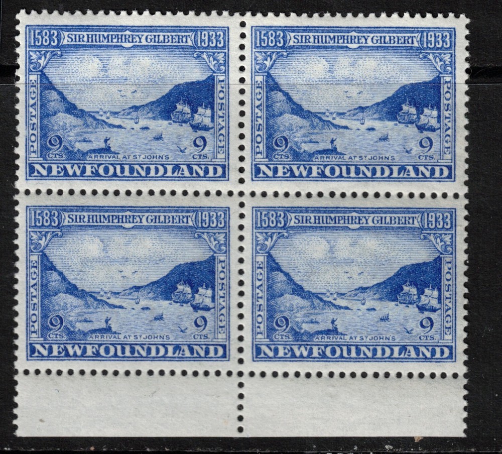 Newfoundland #219 Very Fine Never Hinged Block
