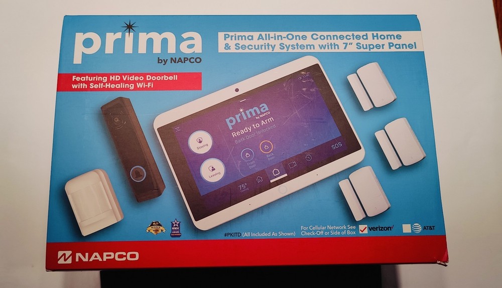Napco PRIMA All In One Home Security System With 7" Super Panel Open Box NEW
